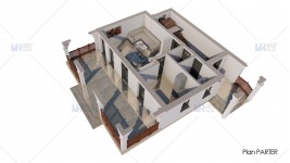Proiect casa parter + etaj (107 mp) - Ronia